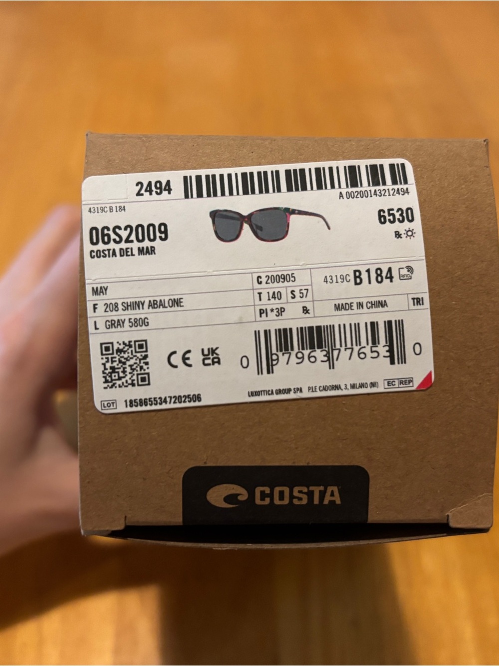 Costa Sunglasses - Shiny Abalone Frames with Gray Lenses